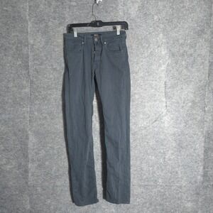 Incotex Blue Division Men 31 Charcoal Grey Made in Italy Slim Straight Trousers